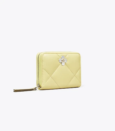 Small Kira Diamond Quilt Clover Zip-Around Wallet