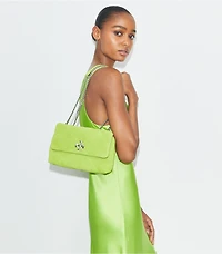 Kira Diamond Quilt Suede Shoulder Bag