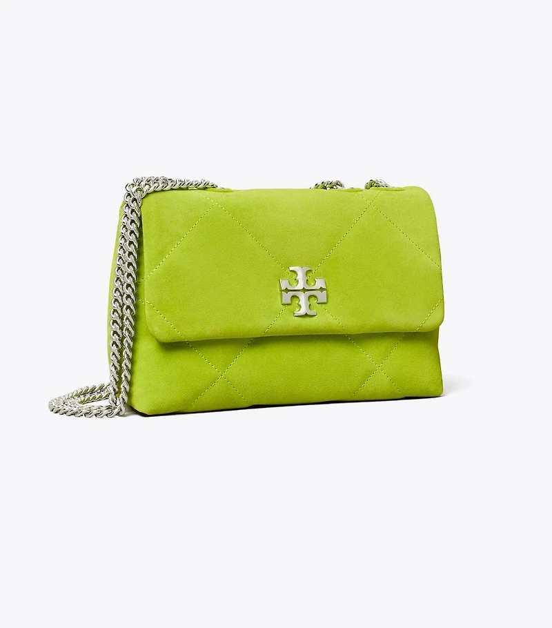 Kira Diamond Quilt Suede Shoulder Bag