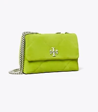 Kira Diamond Quilt Suede Shoulder Bag