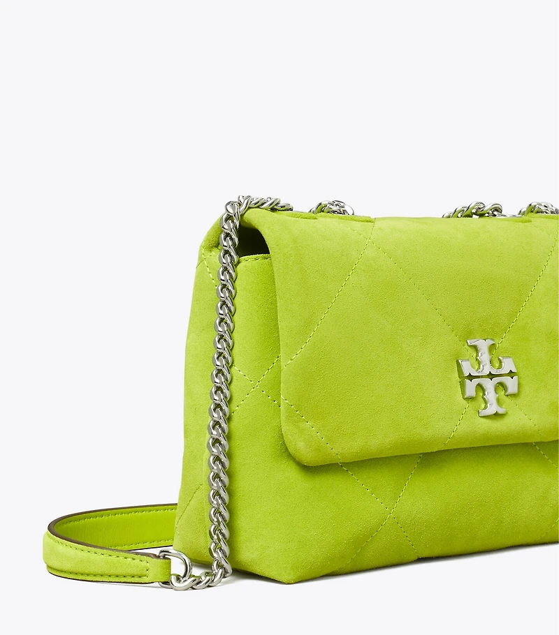 Kira Diamond Quilt Suede Shoulder Bag