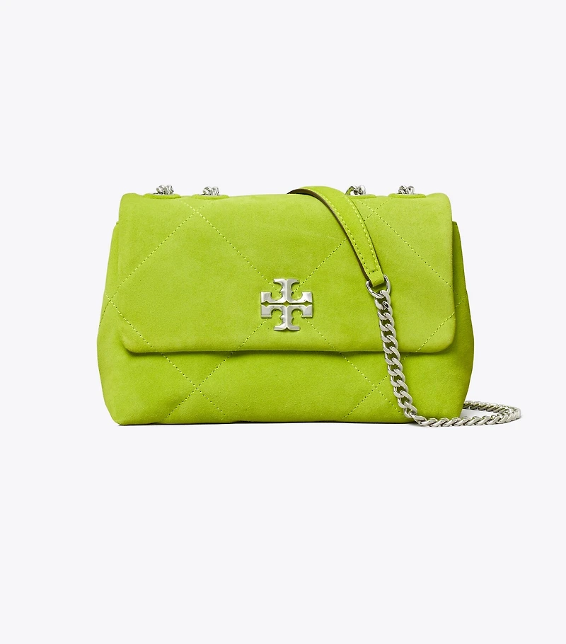 Kira Diamond Quilt Suede Shoulder Bag