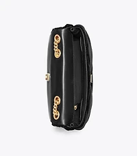 Small Kira Diamond Quilt Velvet Pavé Shoulder Bag