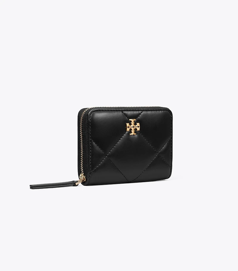 Small Kira Diamond Quilt Zip-Around Wallet