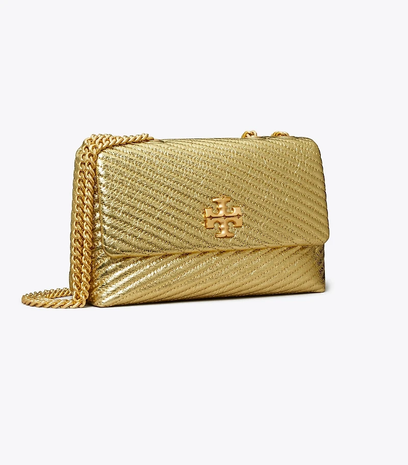 Small Kira Moto Quilt Metallic Convertible Shoulder Bag
