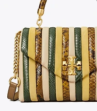 Small Kira Stripe Top-Handle Satchel