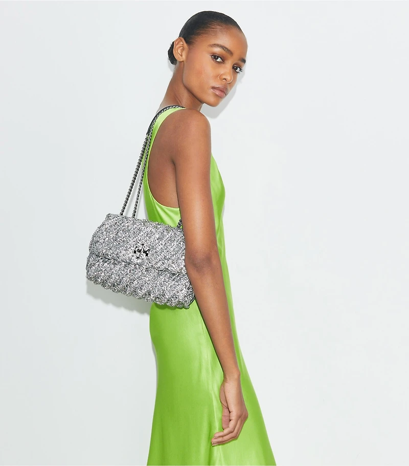 Small Kira Woven Shoulder Bag