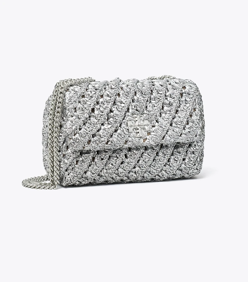 Small Kira Woven Shoulder Bag