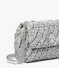 Small Kira Woven Shoulder Bag