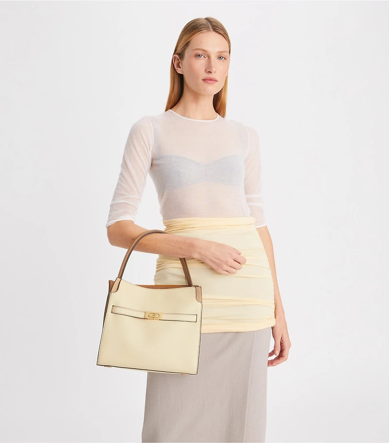Small Lee Radziwill Pebbled Double Bag