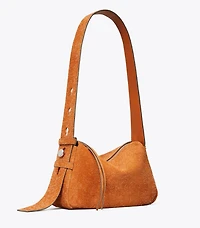 Small Romy Brushed Suede Shoulder Bag