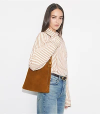 Small Suede Hobo Bag