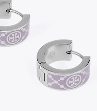 Small T Monogram Hoop Earring