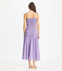 Smocked Cotton Skirt