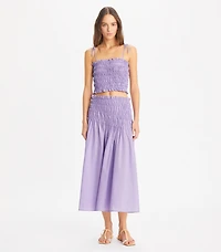 Smocked Cotton Skirt