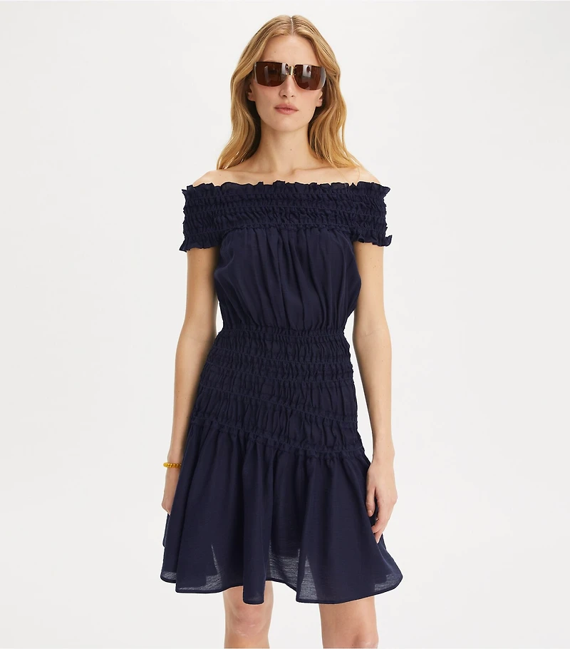 Smocked Viscose Dress