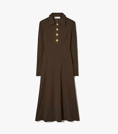 Solid Crepe Shirtdress