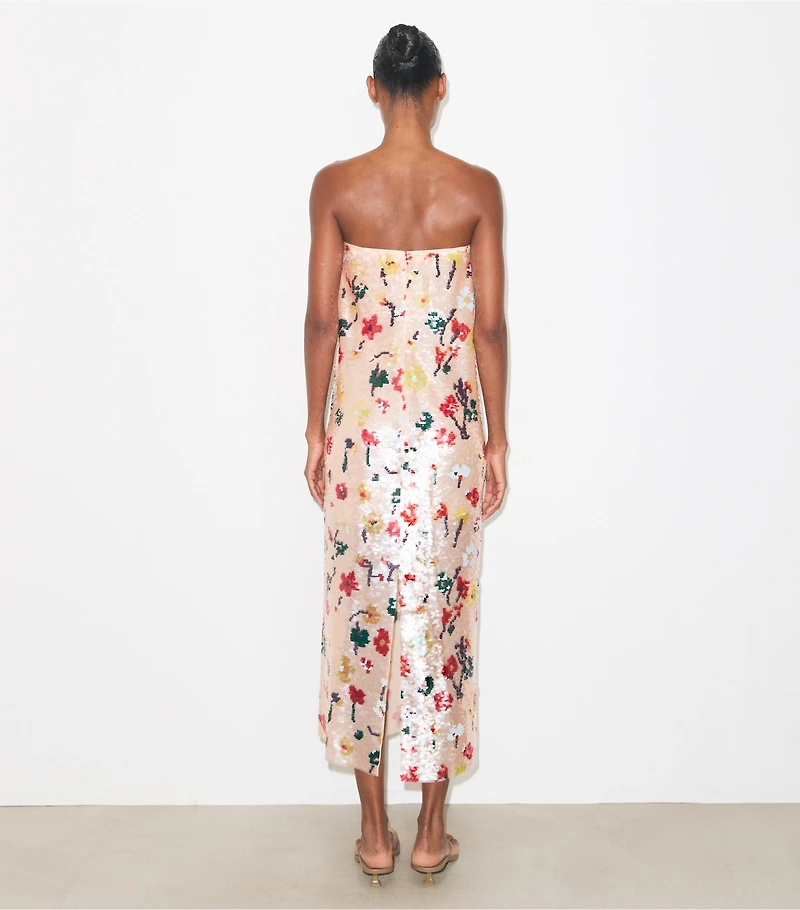 Strapless Sequin Dress