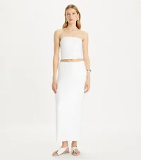 Strapless Sequins Mesh Top