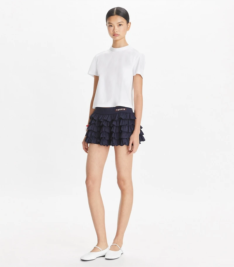 Stretch Mini Tennis Skirt