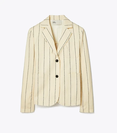 Striped Cotton Blazer