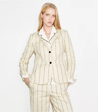 Striped Cotton Blazer