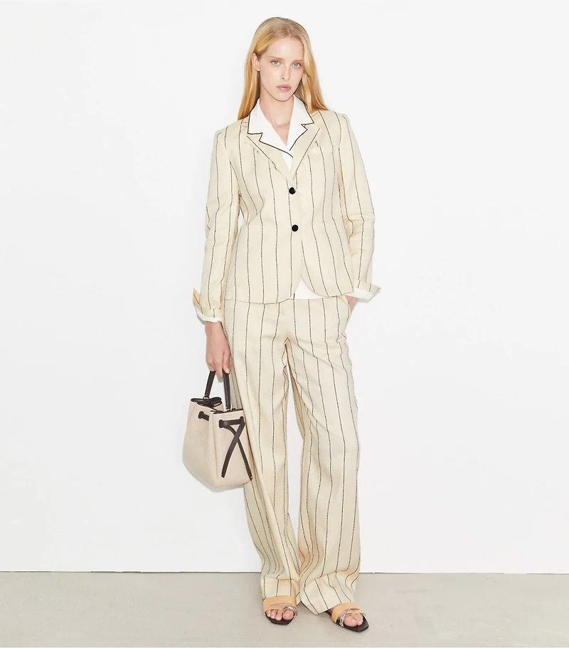 Striped Cotton Blazer