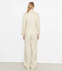Striped Cotton Wide-Leg Pant