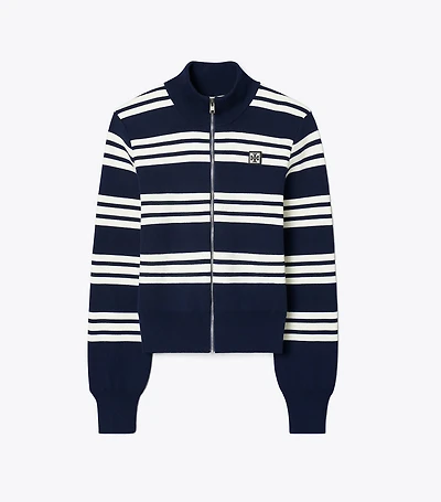 Striped Viscose Track Jacket