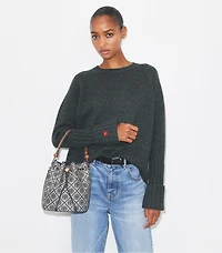 T Monogram Bucket Bag