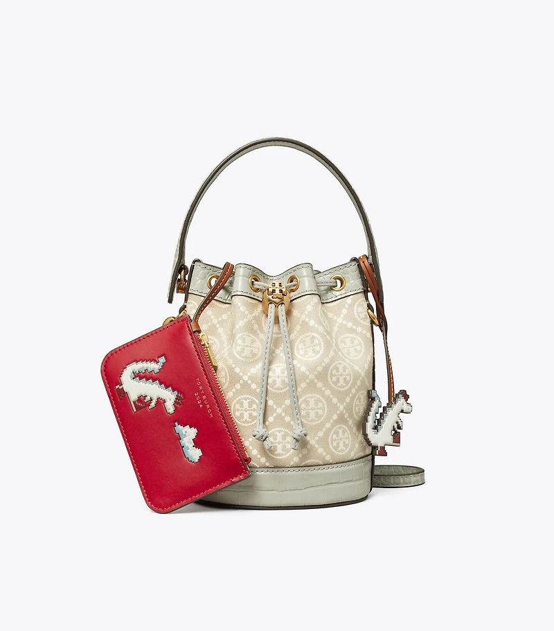 T Monogram Cloud Mini Bucket Bag