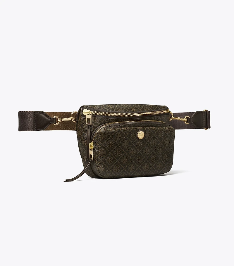 T Monogram Coated Canvas Mini Belt Bag