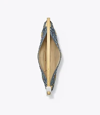 T Monogram Denim Embellished Small Balloon Bag