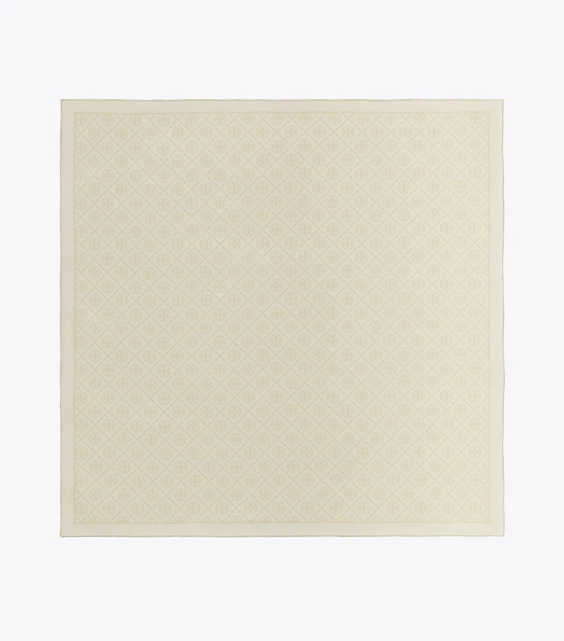 T Monogram Double-Sided Silk Square Scarf