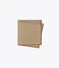 T Monogram Double-Sided Silk Square Scarf