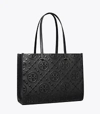 T Monogram Embossed Tote