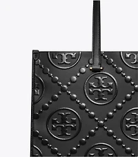 T Monogram Embossed Tote