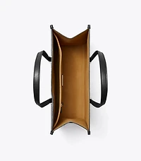 T Monogram Embossed Tote