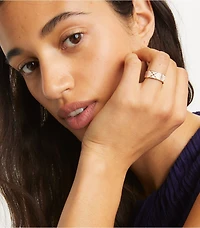 T Monogram Enamel Ring
