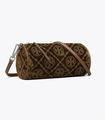 T Monogram Flocked Cylinder Bag