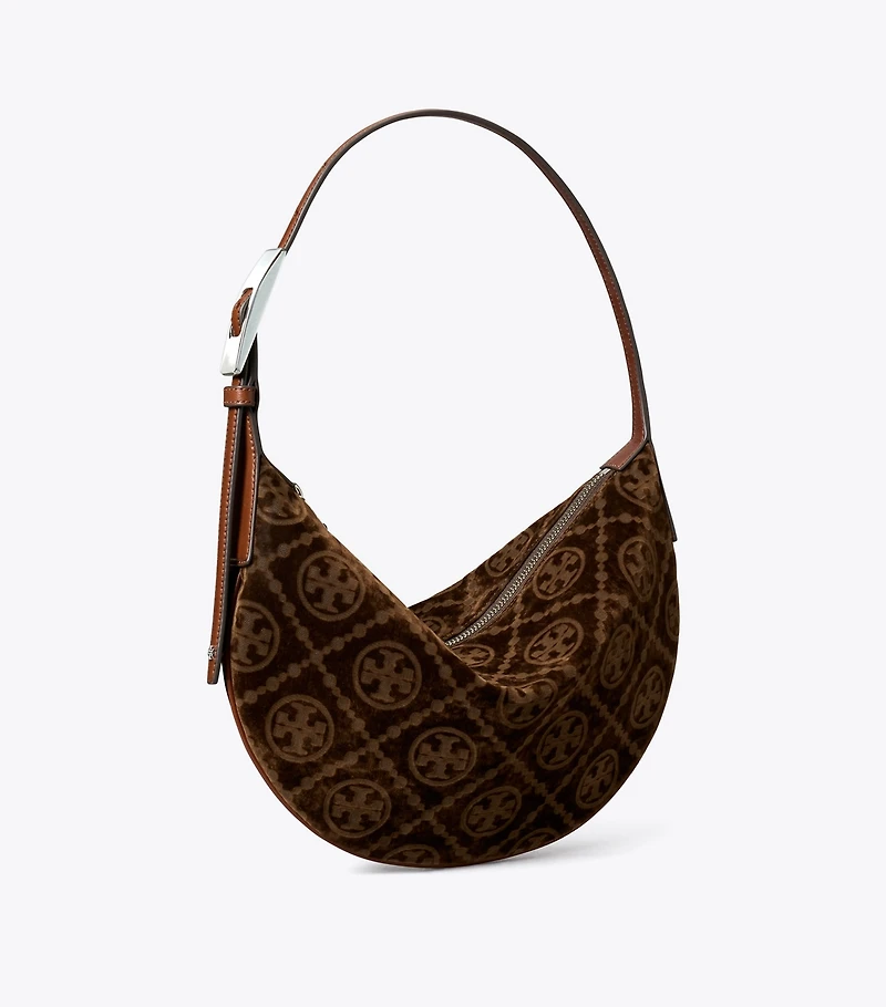 T Monogram Flocked Small Balloon Bag