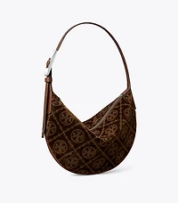 T Monogram Flocked Small Balloon Bag