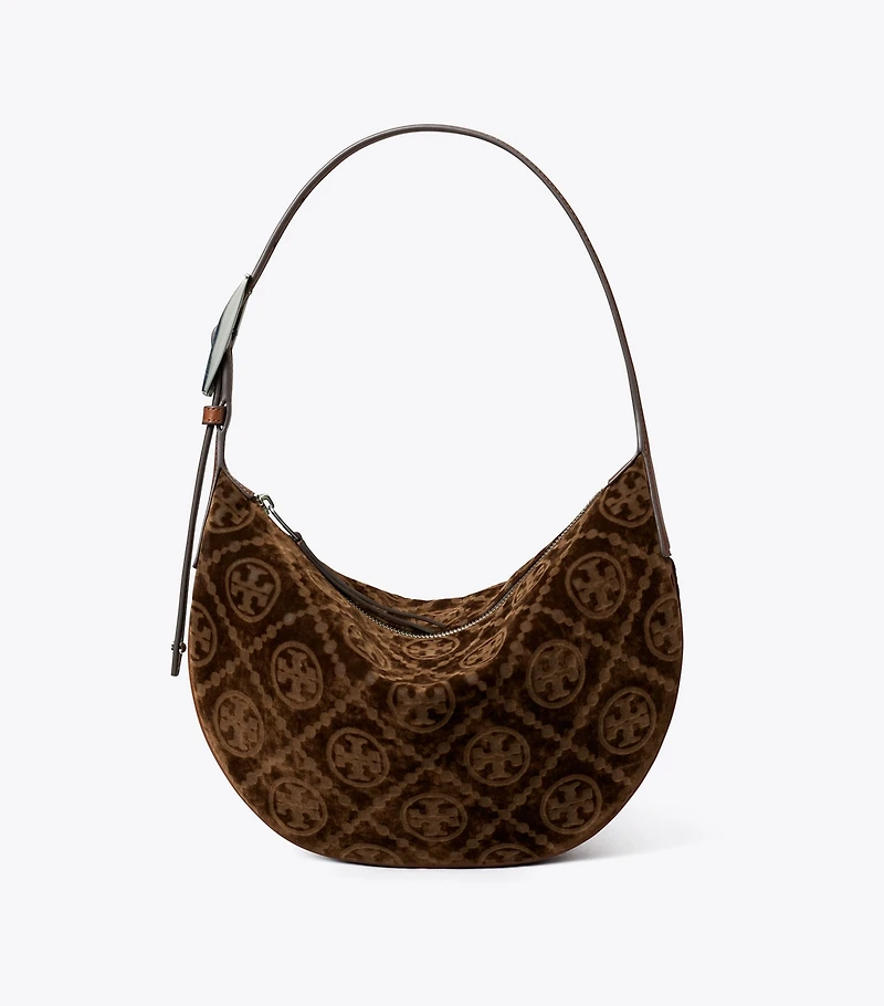 T Monogram Flocked Small Balloon Bag