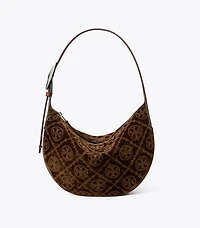 T Monogram Flocked Small Balloon Bag