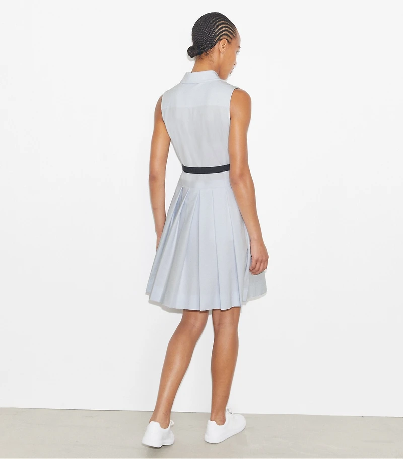 T Monogram Jacquard Pleated Golf Dress