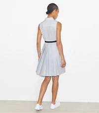 T Monogram Jacquard Pleated Golf Dress