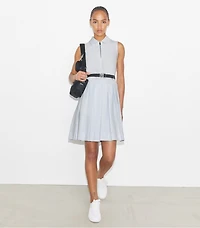 T Monogram Jacquard Pleated Golf Dress