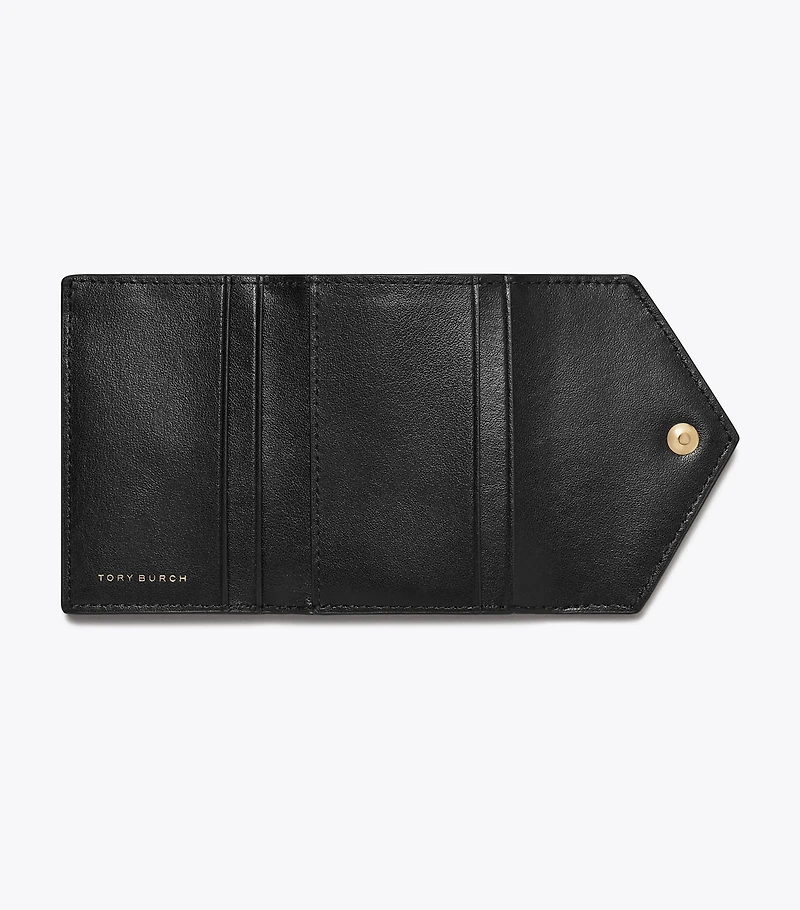 T Monogram Leather Small Envelope Wallet