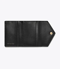 T Monogram Leather Small Envelope Wallet