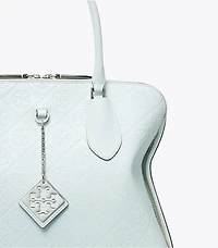 T Monogram Leather Swing Satchel